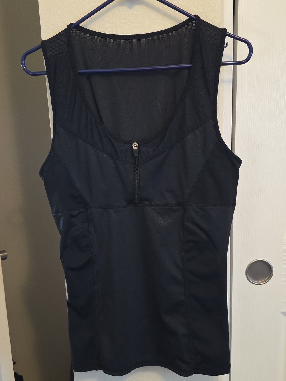 Cynthia Rowley Black Zip-Front One-Piece Tank Swim